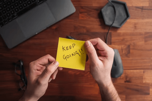 keep going motivational post